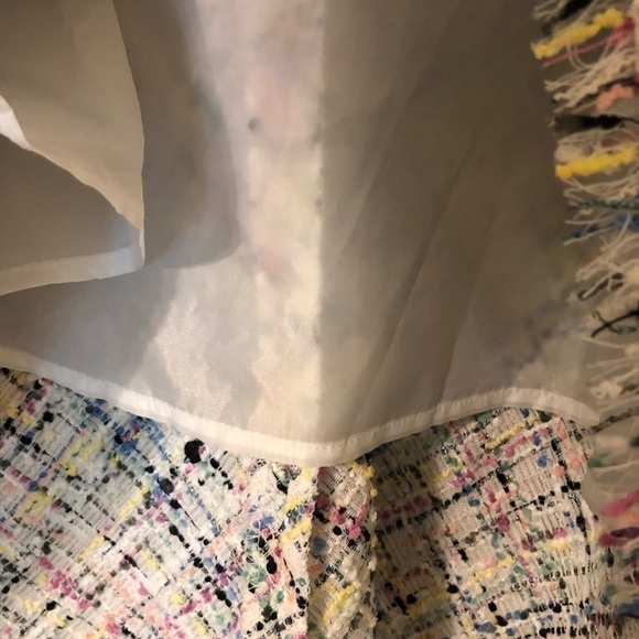 WORTHINGTON Skirt Multi Color with Fringe Lined Womens Size 14 - Picture 7 of 9